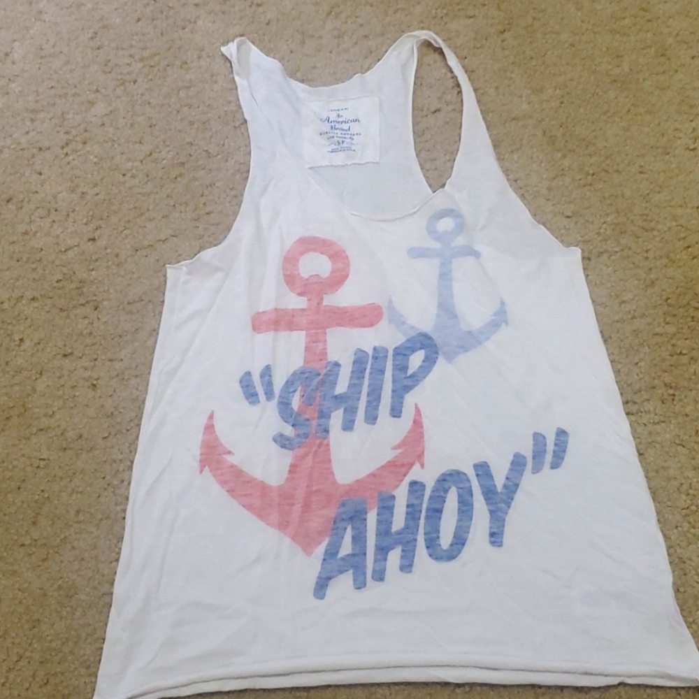 Nautical "ship ahoy" racerback